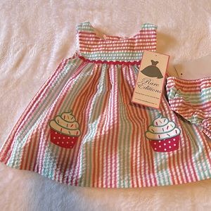 Rare Editions Cupcake Dress/bloomer set